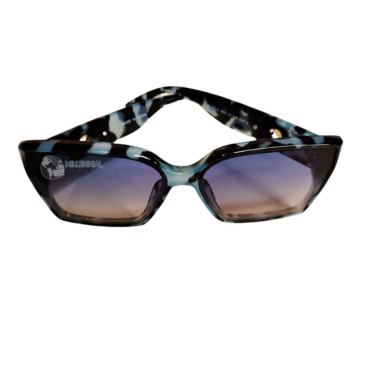 GENERICO - Lentes De Sol Semi Cuadradas de Gran Tamaño Mujer Marca MIK