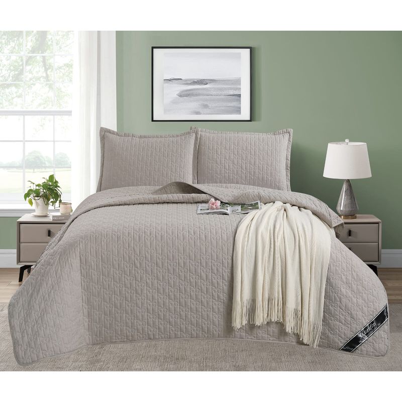 GENERICO - CUBRECAMA COLOR MOKA 2 PLAZAS - HAIRIFON TEX