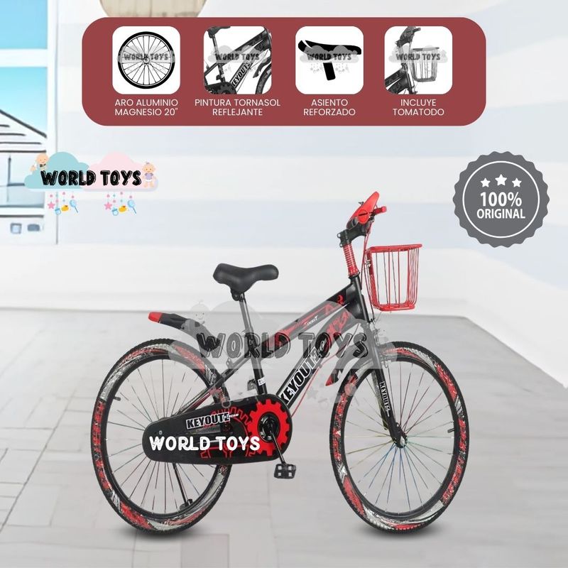 VELOX - Bicicleta Deportiva Aro 20 «ASHVIN II» Red
