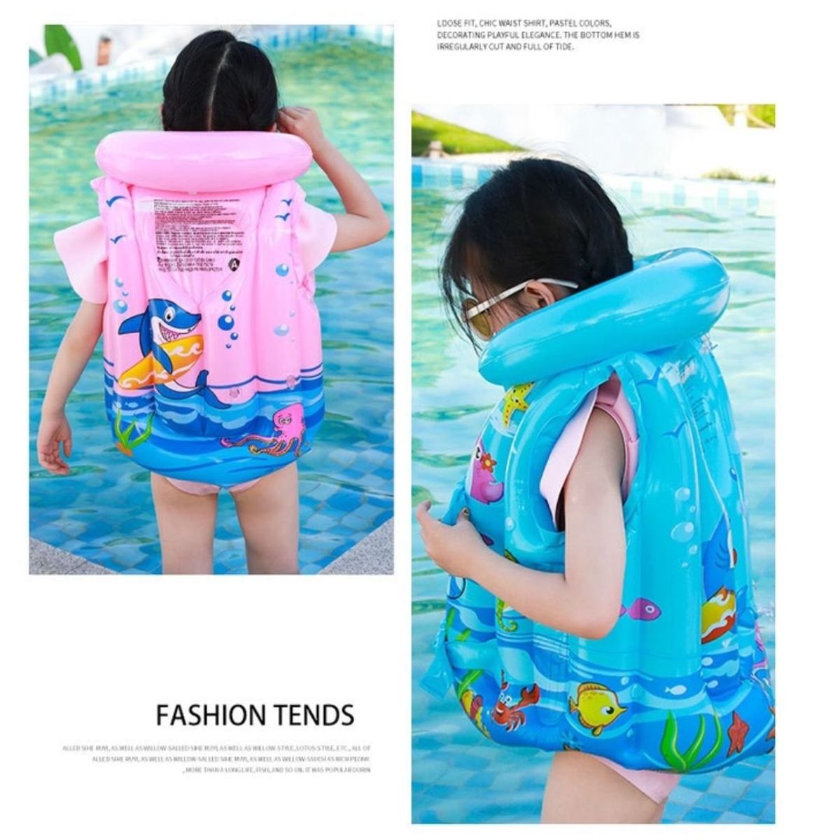 GENERICO - Pack 2 Chaleco Salvavidas Inflable de Natación 2 a 5 Años (niña)