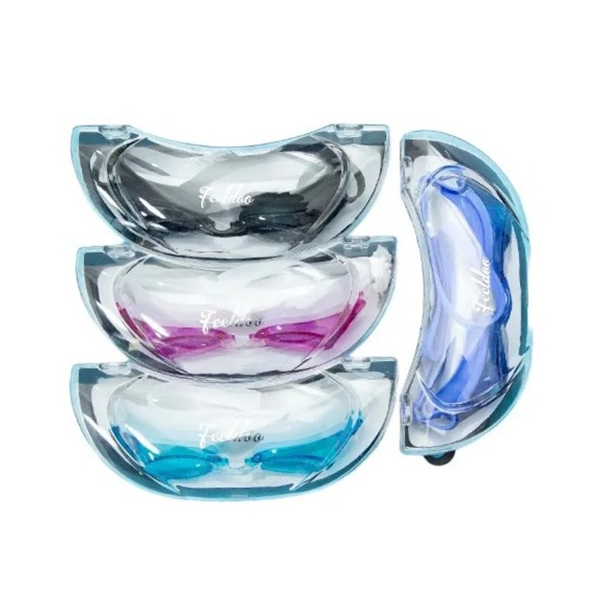 GENERICO - GAFAS DE NATACIÓN UV ANTI FOG TAPA OIDO VERDE CON NEGRO