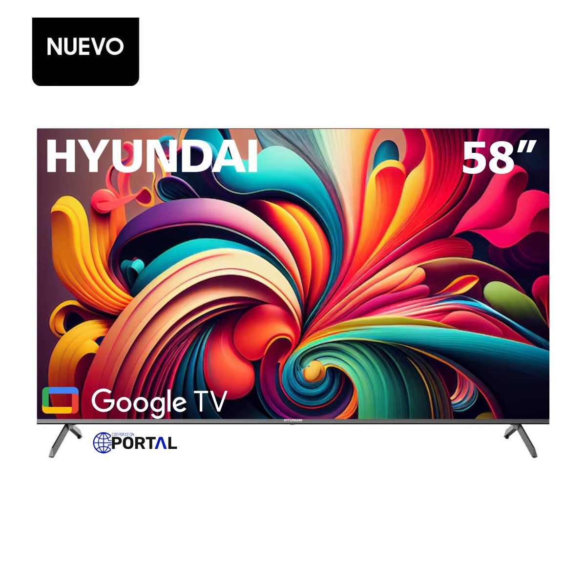 HYUNDAI - Televisor Hyundai 58 Smart TV 4K UHD Google TV HYLED5809G4KM