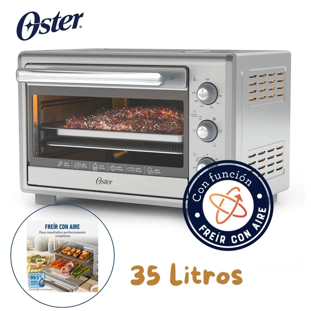 OSTER - Horno Oster® de 35L con Freidora de Aire TSSTTVLS35