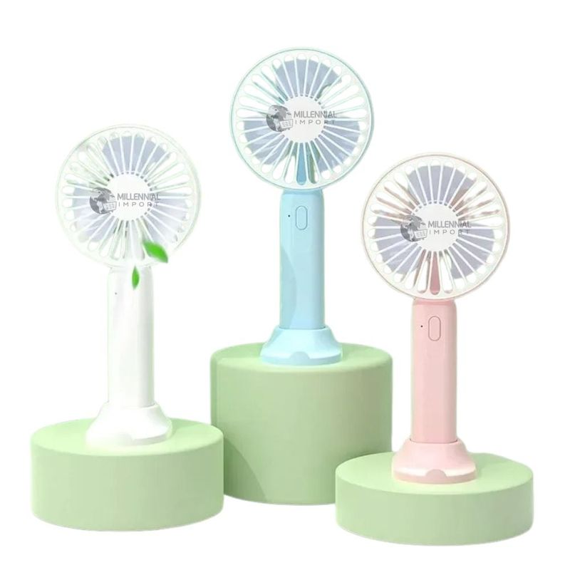 GENERICO - Mini Ventilador Portátil Con Soporte Para Teléfono Recargable USB