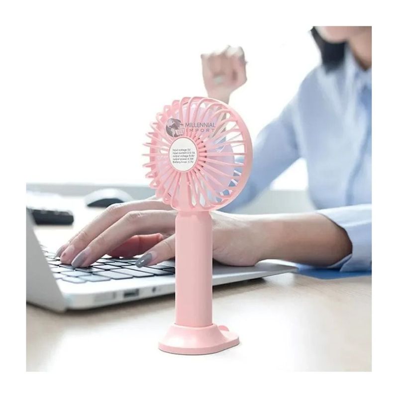 GENERICO - Ventilador Portátil Recargable De Mano Con Base