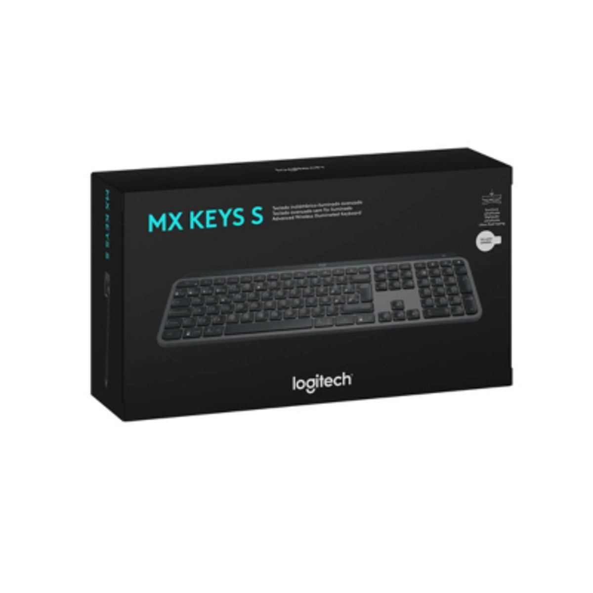 LOGITECH - Teclado Logitech MX Keys S Inalámbrico Bluetooth Negro