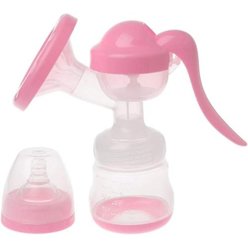 SANTOLEE - Extractor de Leche Manual 2 en 1 Santolee Rosado