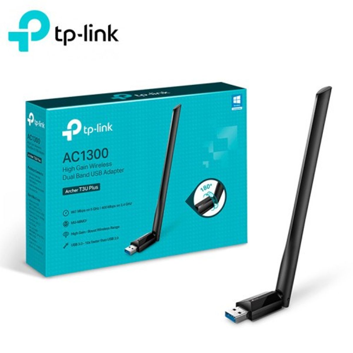 TP LINK - ADAPTADOR USB WIFI TP-LINK ARCHER T3U PLUS AC1300
