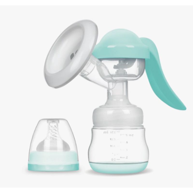 SANTOLEE - Extractor de Leche Manual 2 en 1 Santolee Celeste