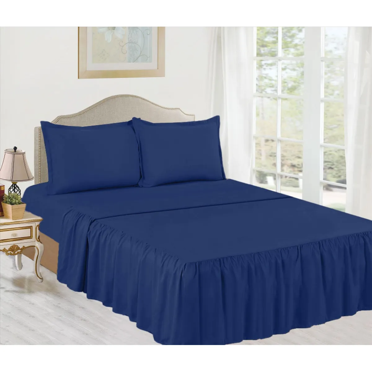 CASATEX - Juego de Sábanas 2 Plazas 100% Algodón con Blonda