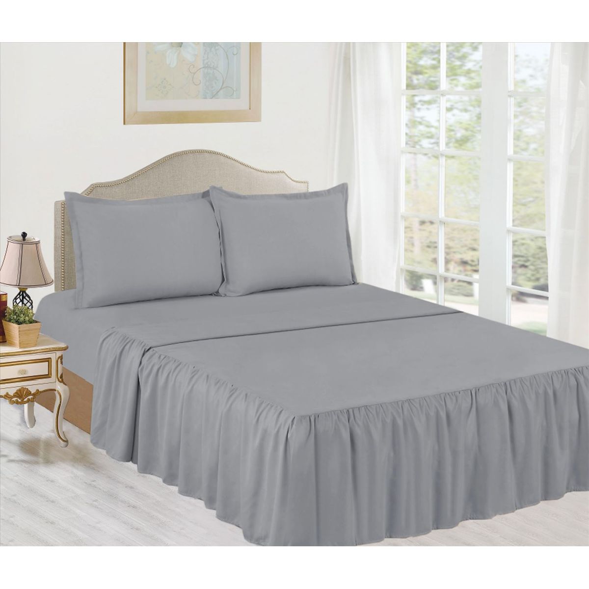 CASATEX - Juego de Sábanas 2 Plazas 100% Algodón con Blonda