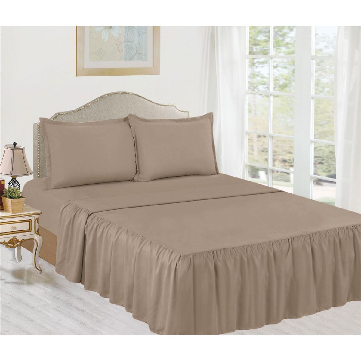 CASATEX - Juego de Sábanas 2 Plazas 100% Algodón con Blonda