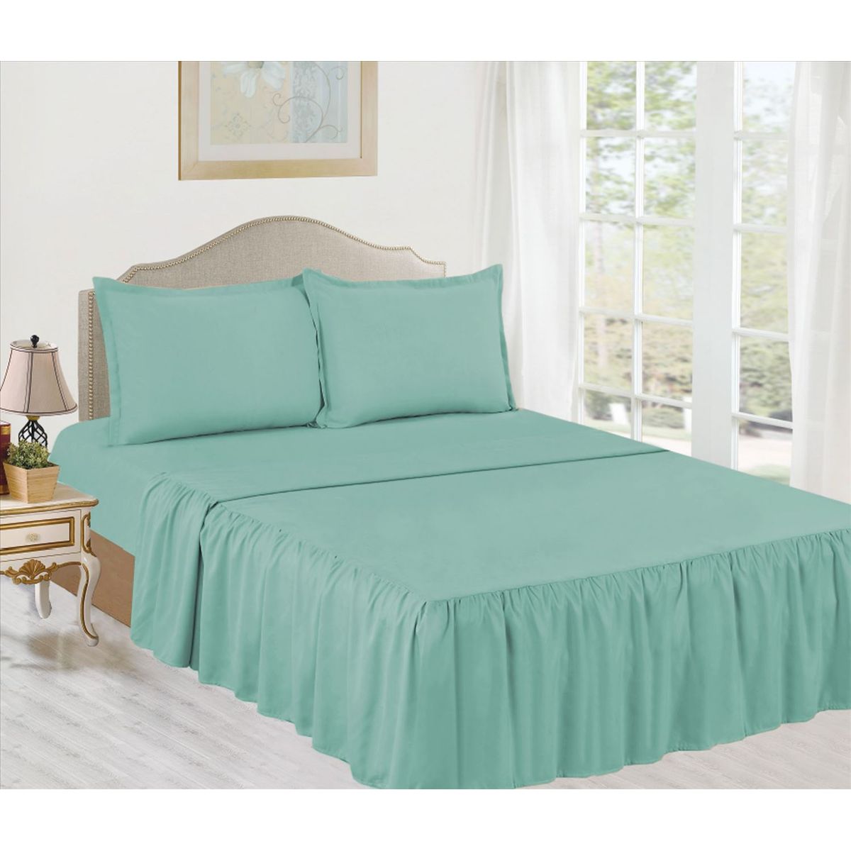 CASATEX - Juego de Sábanas 2 Plazas 100% Algodón con Blonda