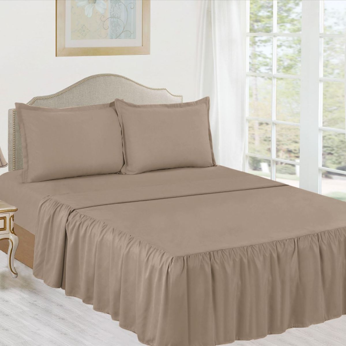 CASATEX - Juego de Sábanas 2 Plazas 100% Algodón con Blonda