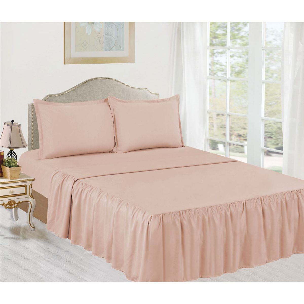 CASATEX - Juego de Sábanas 2 Plazas 100% Algodón con Blonda