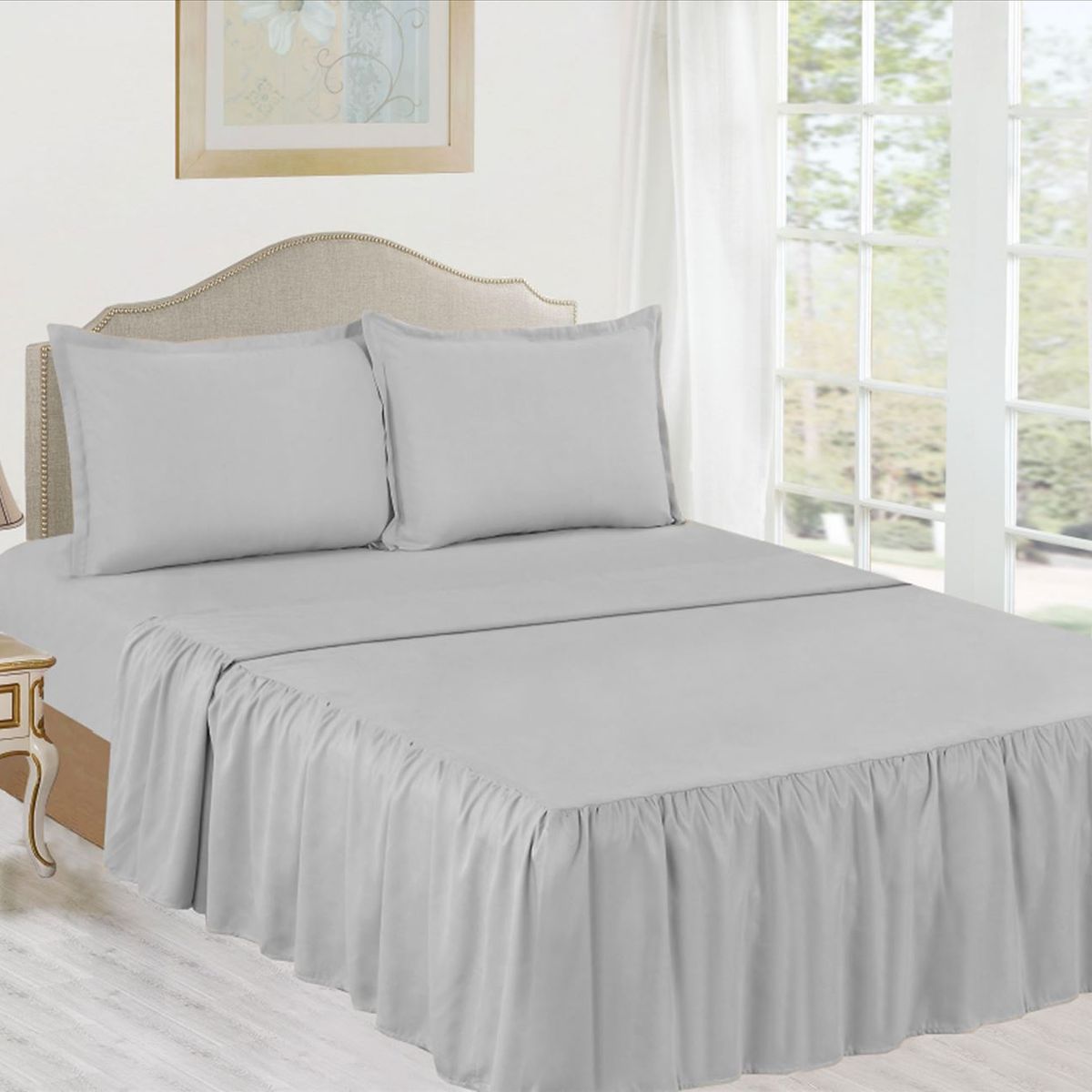 CASATEX - Juego de Sábanas 2 Plazas 100% Algodón con Blonda