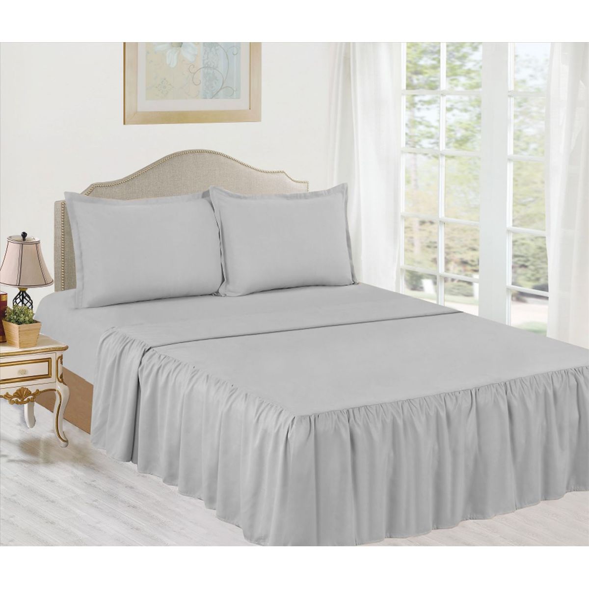 CASATEX - Juego de Sábanas 2 Plazas 100% Algodón con Blonda