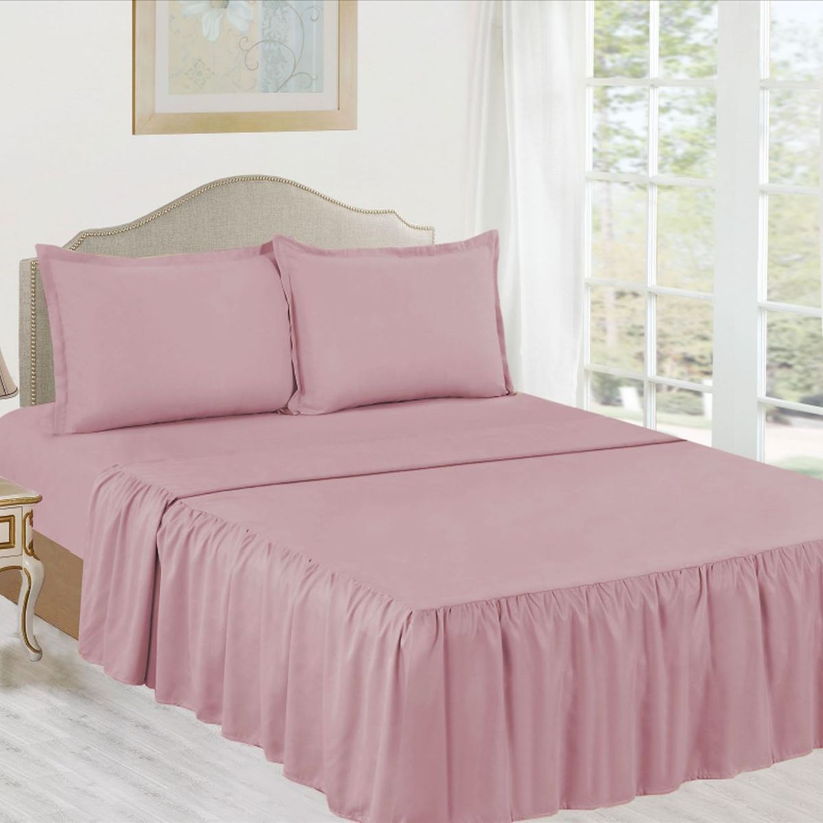 CASATEX - Juego de Sábanas 2 Plazas 100% Algodón con Blonda