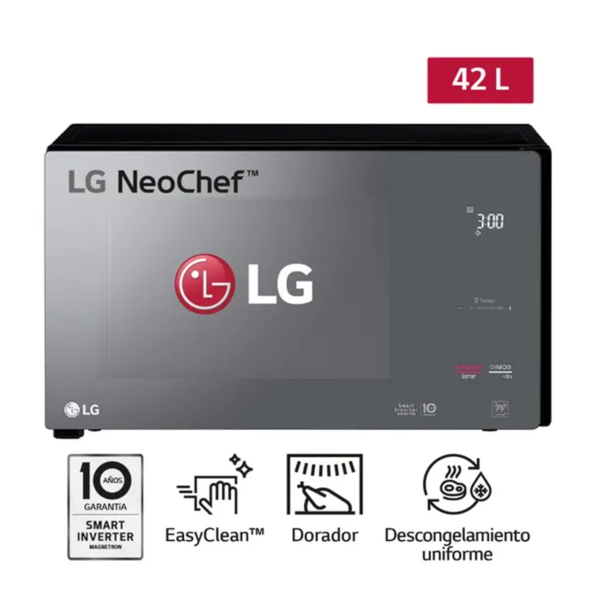 LG - Horno Microondas LG MH8296DIR EasyClean 42L con Smart Inverter