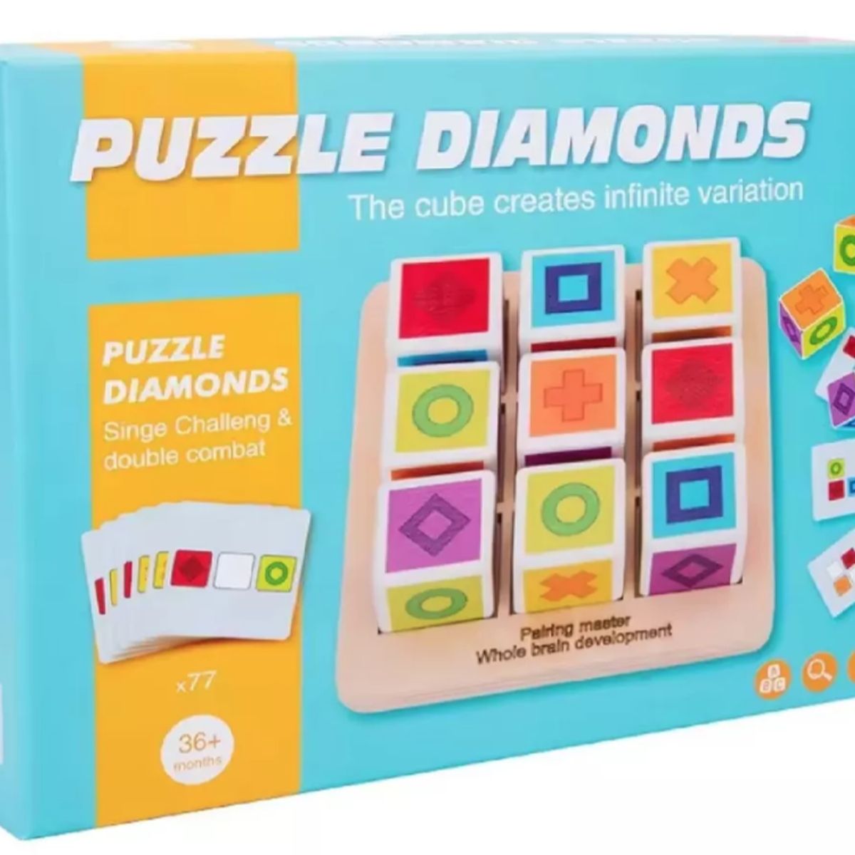 GENERICO - Cubo Block 3D Educativo Montessori