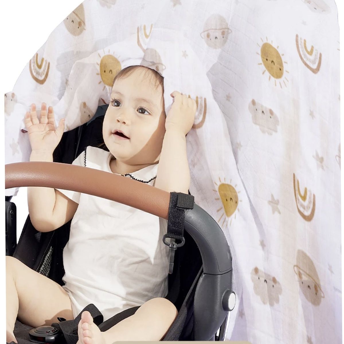 GENERICO - Manta Muselina para Bebé Algodón y Bambú Pack x 4 Unidades