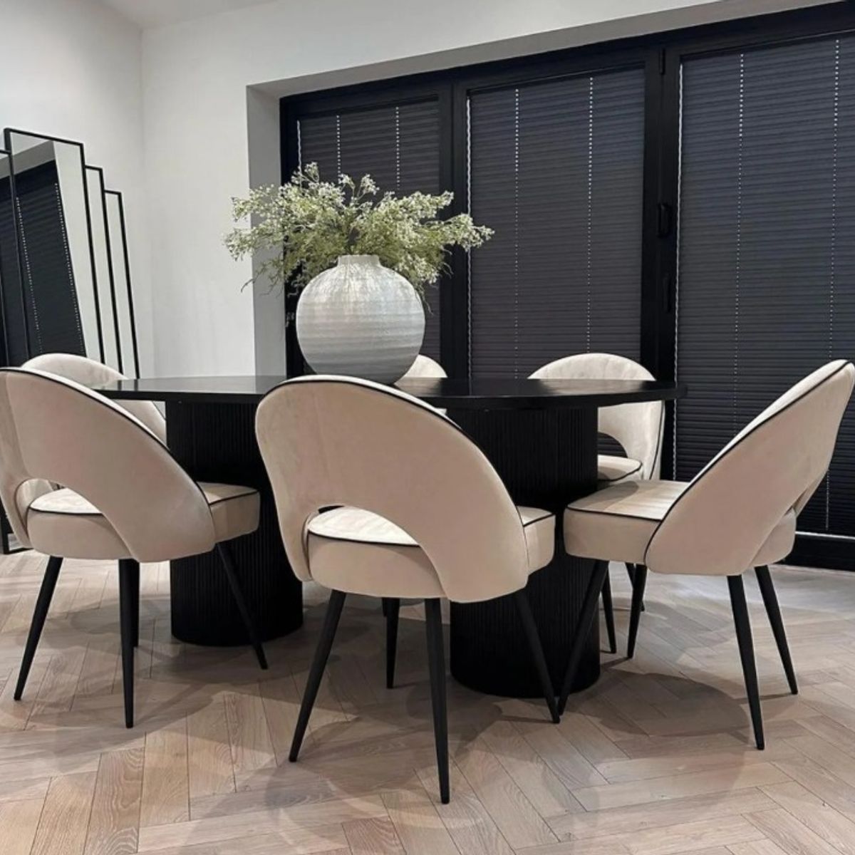 GENERICO - Juego de Comedor Nevada 6 Sillas - Nogal y Ivory