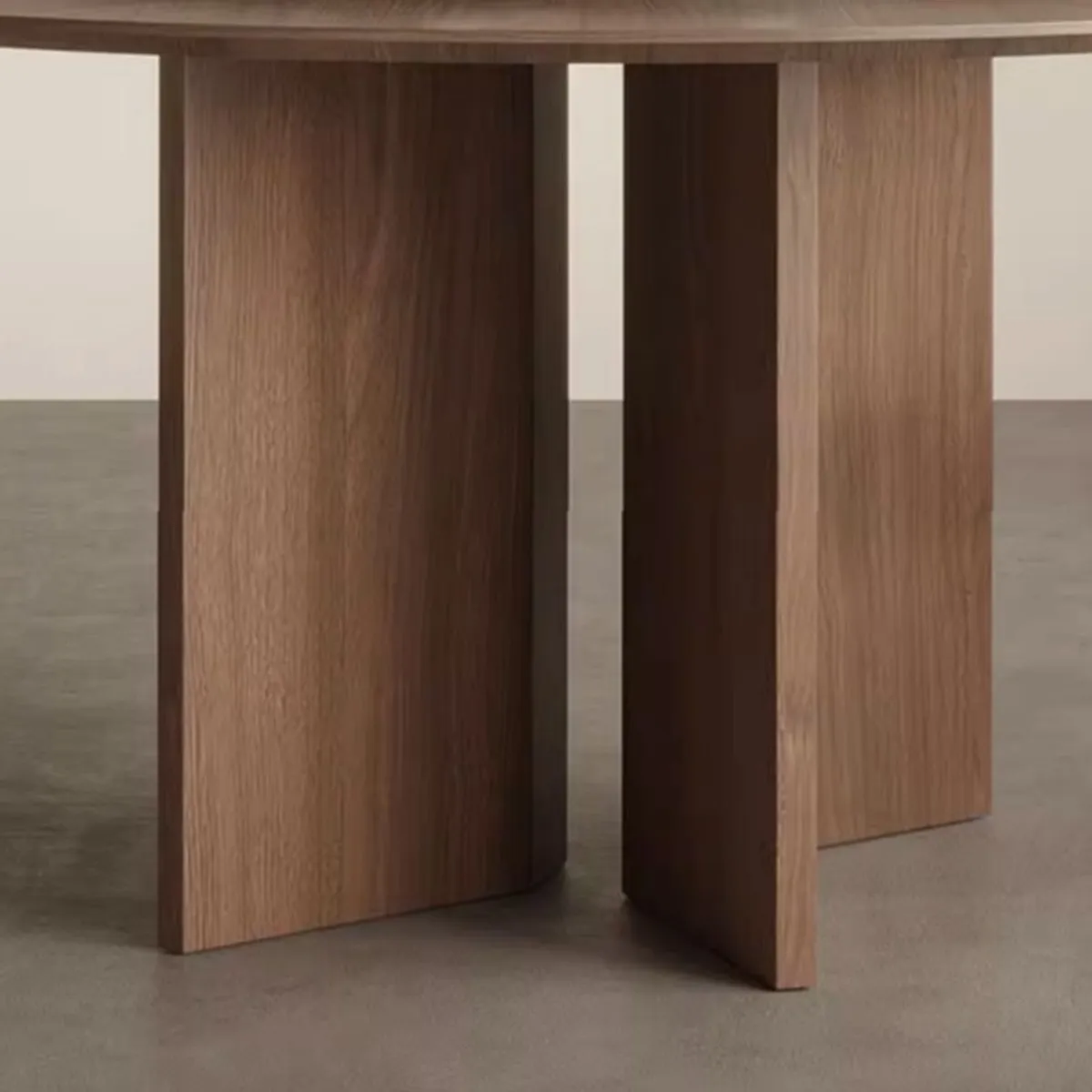 GENERICO - Juego de Comedor Circular Celestina 6 Sillas - Marrón y Beige