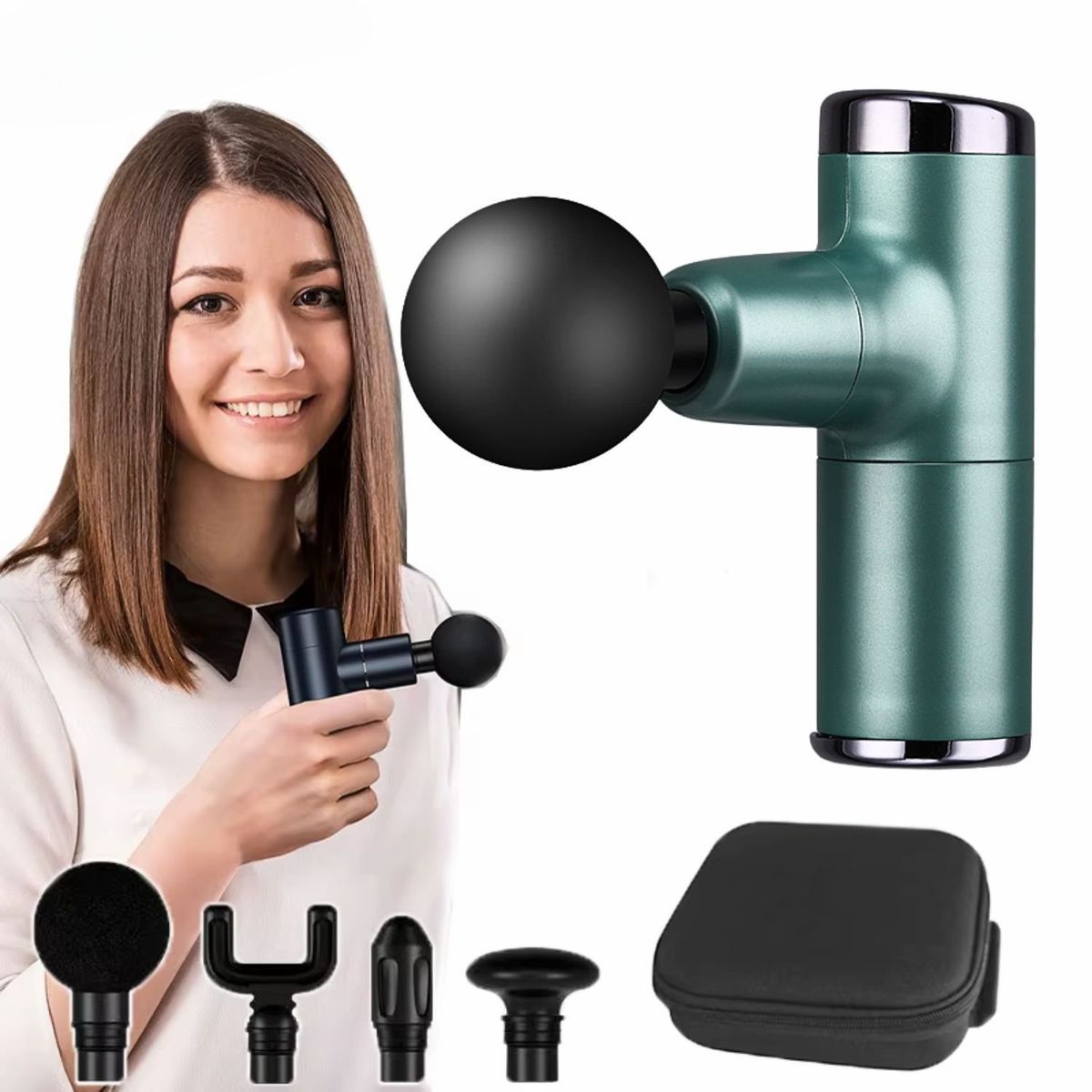 VICTORIA - Mini Pistola de Masajes 25W Ideal para Dolores Musculares y Relajación