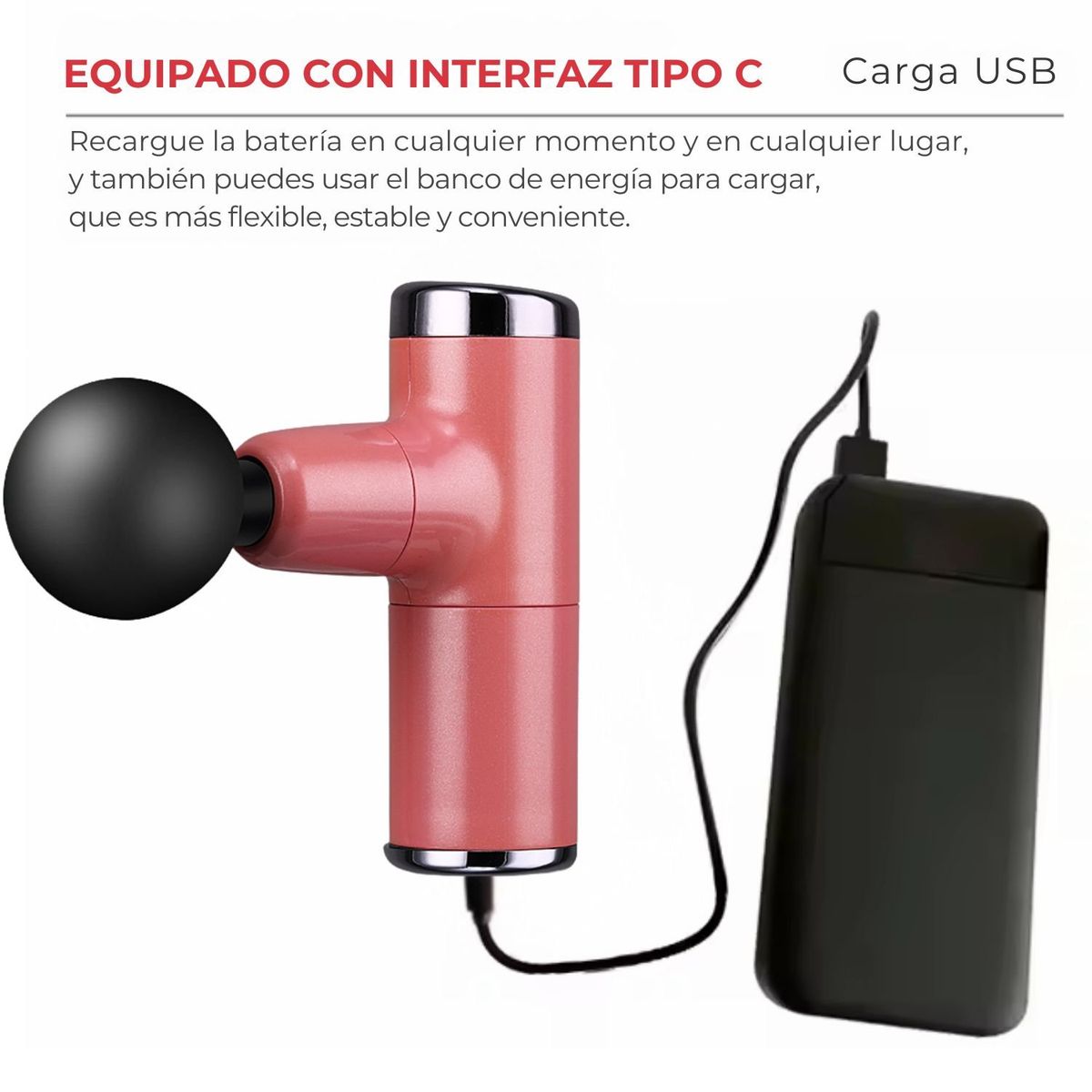 VICTORIA - Pistola de Masajes Potente 25W  Terapia para Dolor y Relajación