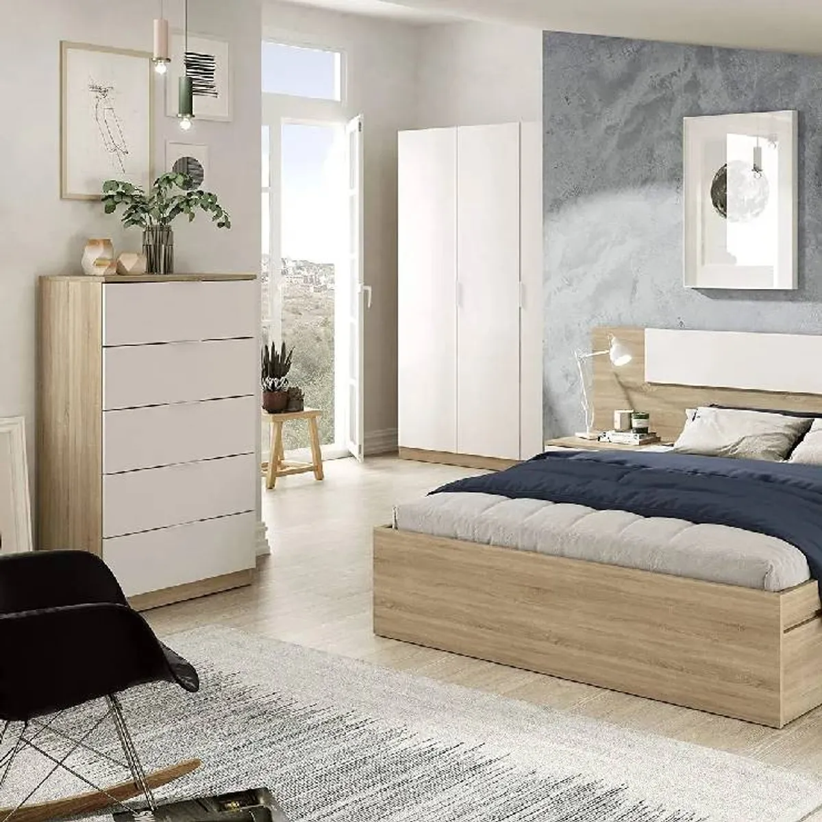 NACION MUEBLES - COMODA NACION MUEBLES ARISTOTELES COLOR BLANCO-PANELA NM