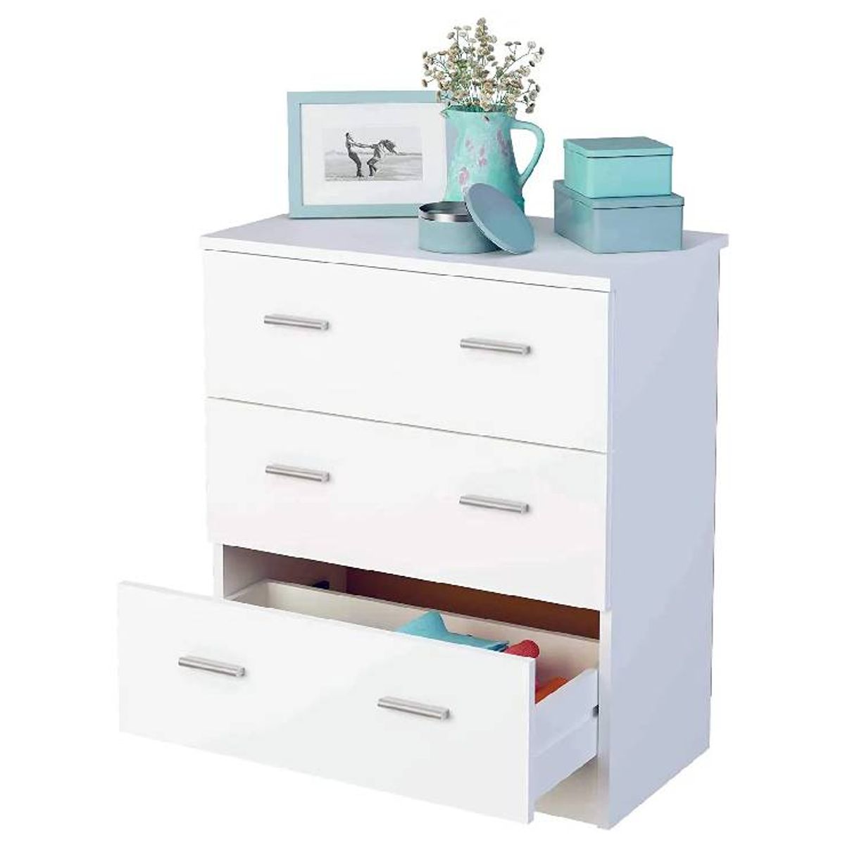 NACION MUEBLES - COMODA NACION MUEBLES NICOMEDO COLOR BLANCO NM