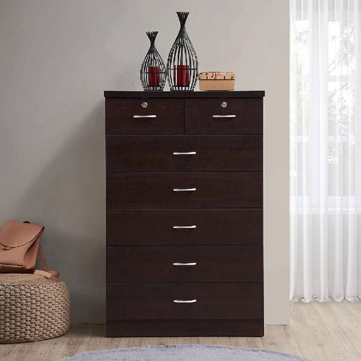 NACION MUEBLES - COMODA NACION MUEBLES MARTIN COLOR NEGRO NM