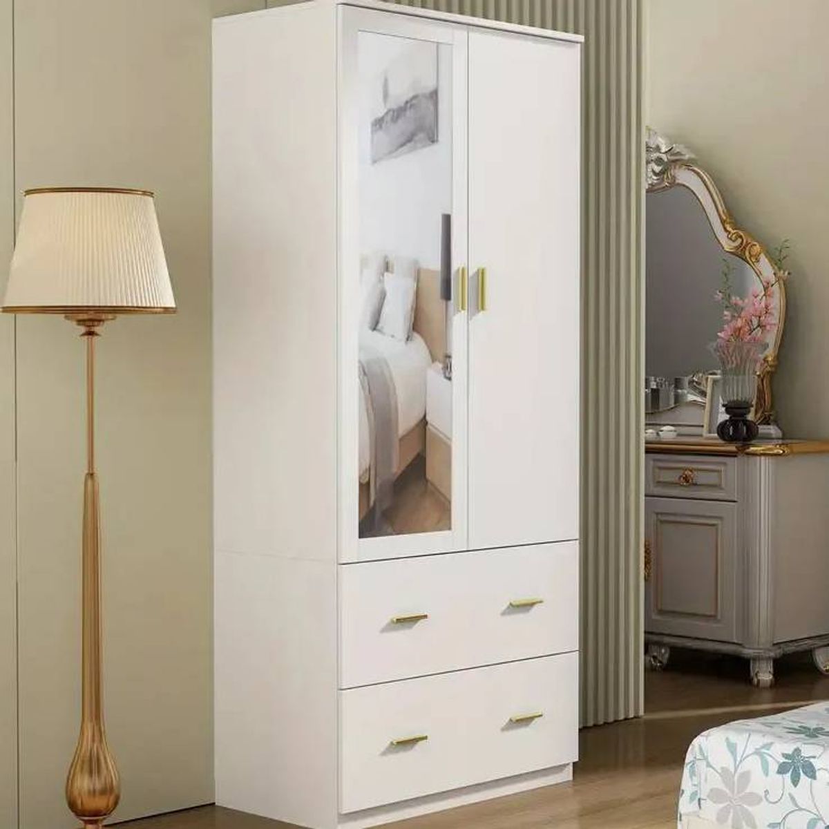 NACION MUEBLES - ROPERO NACION MUEBLES ALEX COLOR BLANCO NM