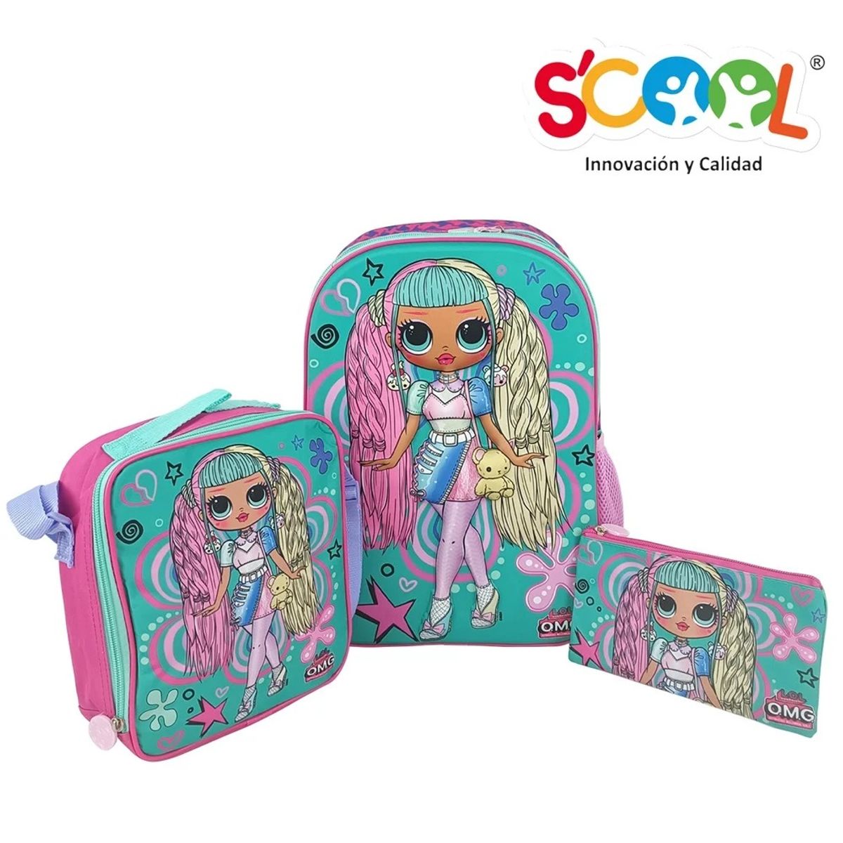 SCOOL - SET MOCHILA SCOOL RANGER OFICIO 3D OMG
