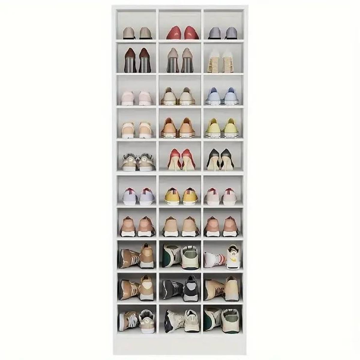 NACION MUEBLES - ZAPATERA NACION MUEBLES ROLO COLOR BLANCO NM