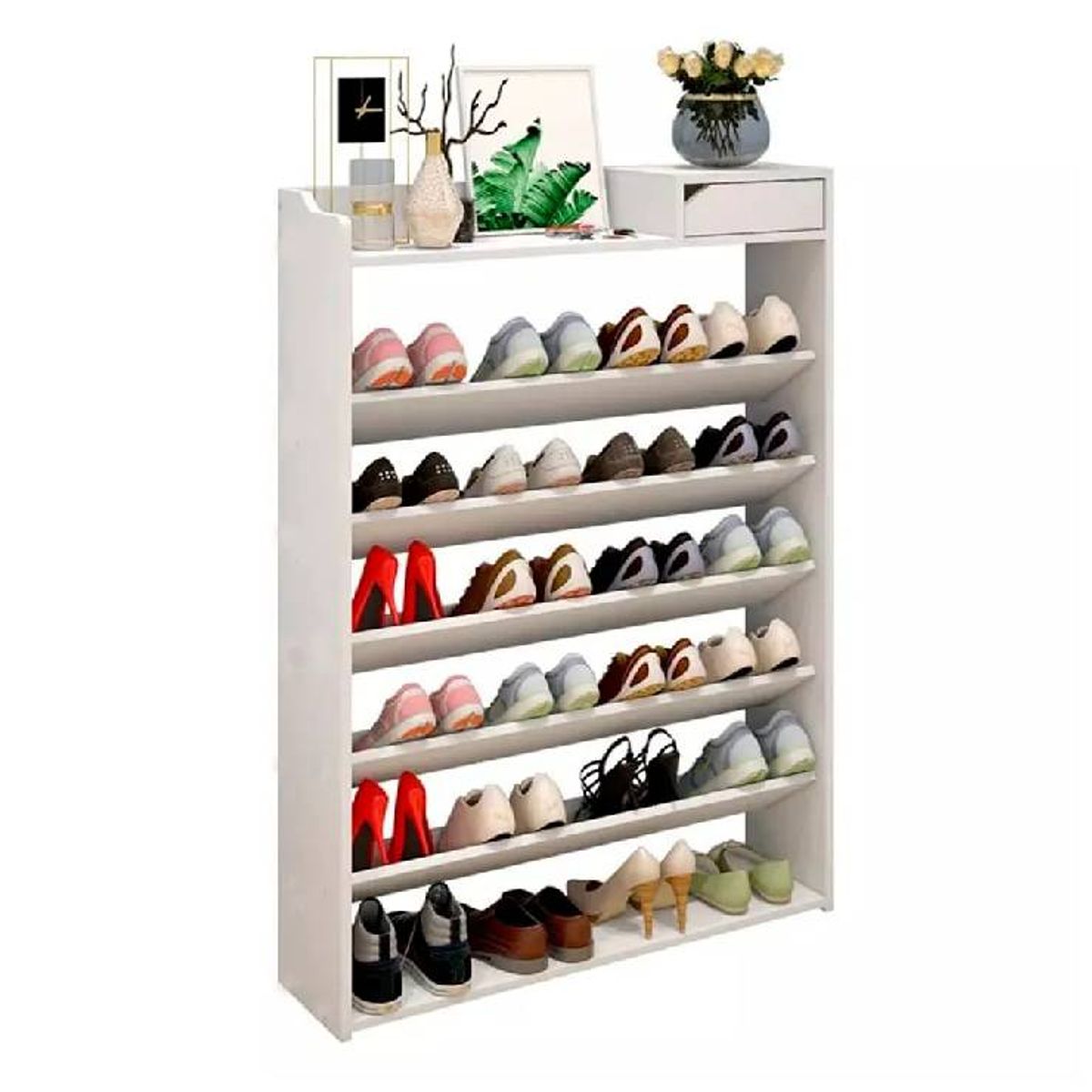 NACION MUEBLES - ZAPATERA NACION MUEBLES RILO COLOR BLANCO NM