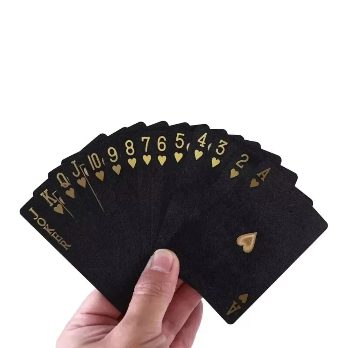 GENERICO - Cartas negras poker edición impermeables resistentes al agua