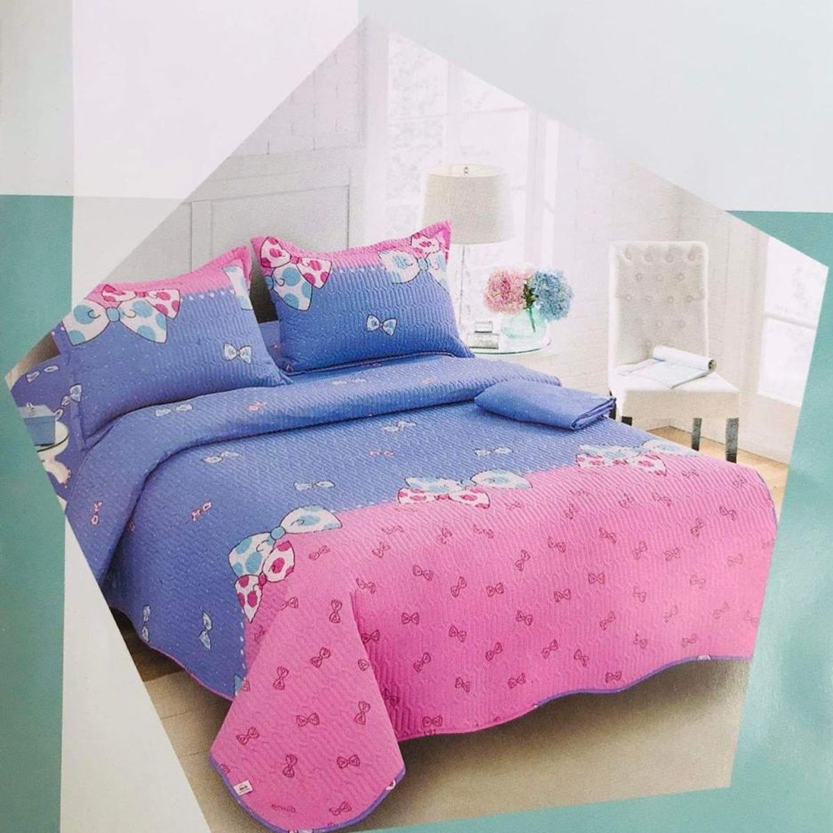 MINGDA - Set Cubrecama Kids 1.5 Pz + Sabanas + Funda 100% Algodón