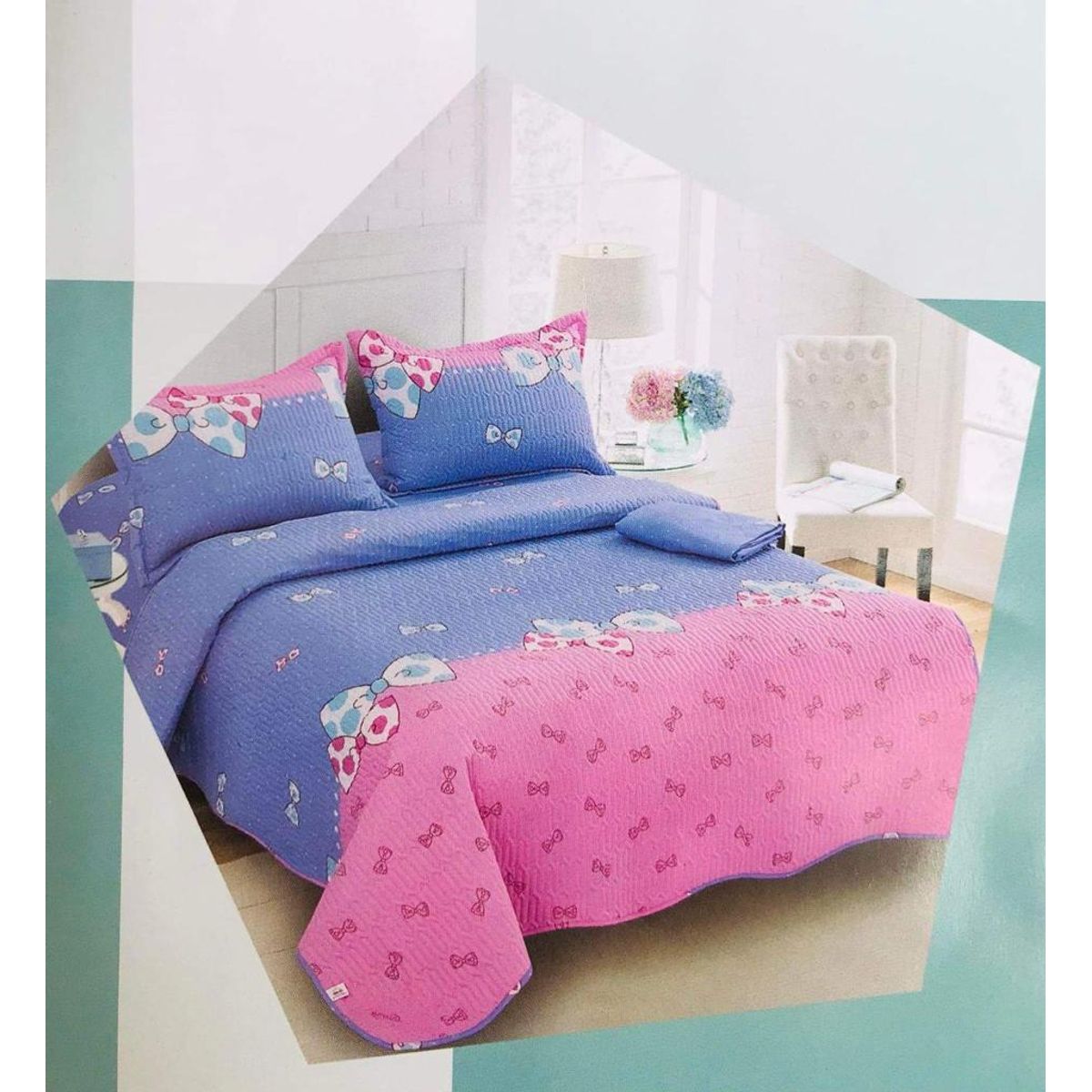 MINGDA - Set Cubrecama Kids 1.5 Pz + Sabanas + Funda 100% Algodón