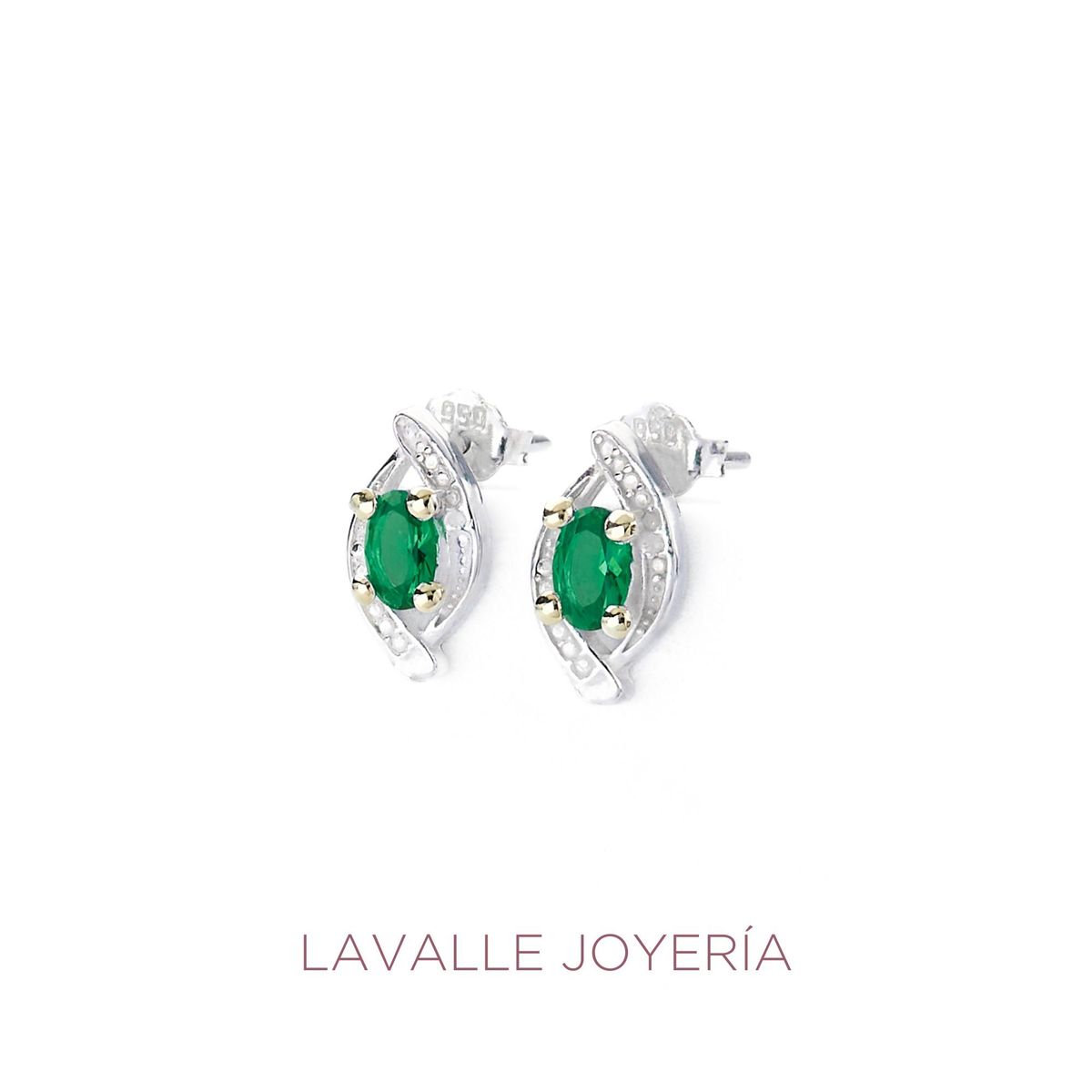 OEM - Arete Fiore en Oro 18k y Plata Lavalle Joyería