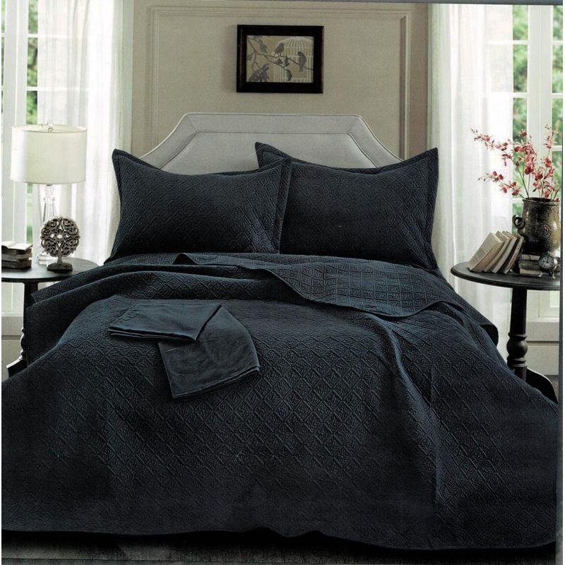 MINGDA - Set de Cubrecama QUEEN + Sabanas + Fundas 100% Algodón