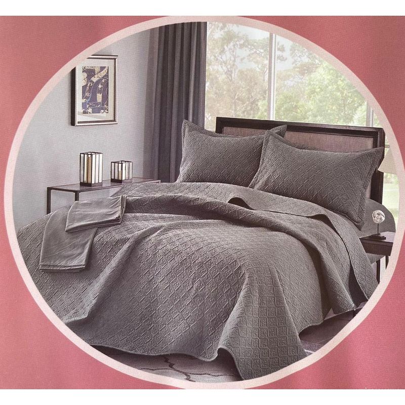 MINGDA - Set de Cubrecama QUEEN + Sabanas + Fundas 100% Algodón