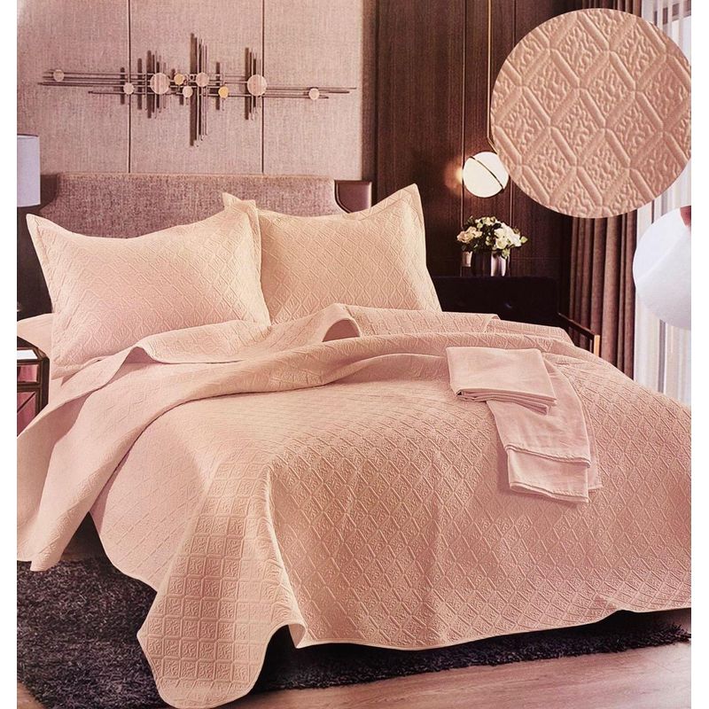 MINGDA - Set de Cubrecama QUEEN + Sabanas + Fundas 100% Algodón