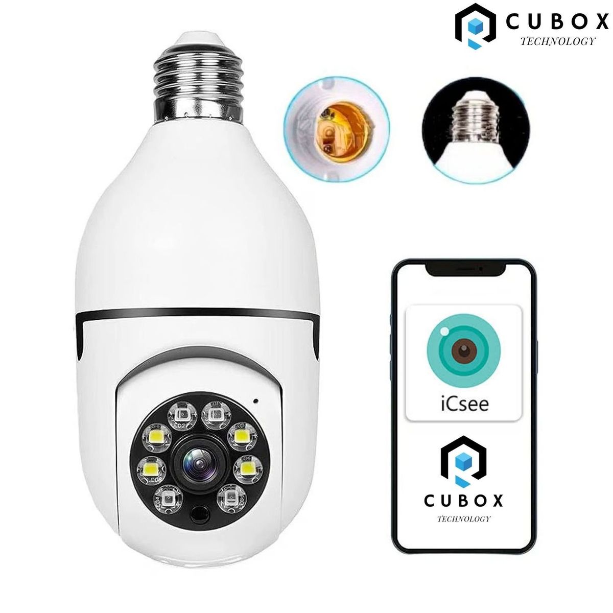 OEM - Camara De Seguridad con Forma de Foco Inteligente Con Vision Nocturna