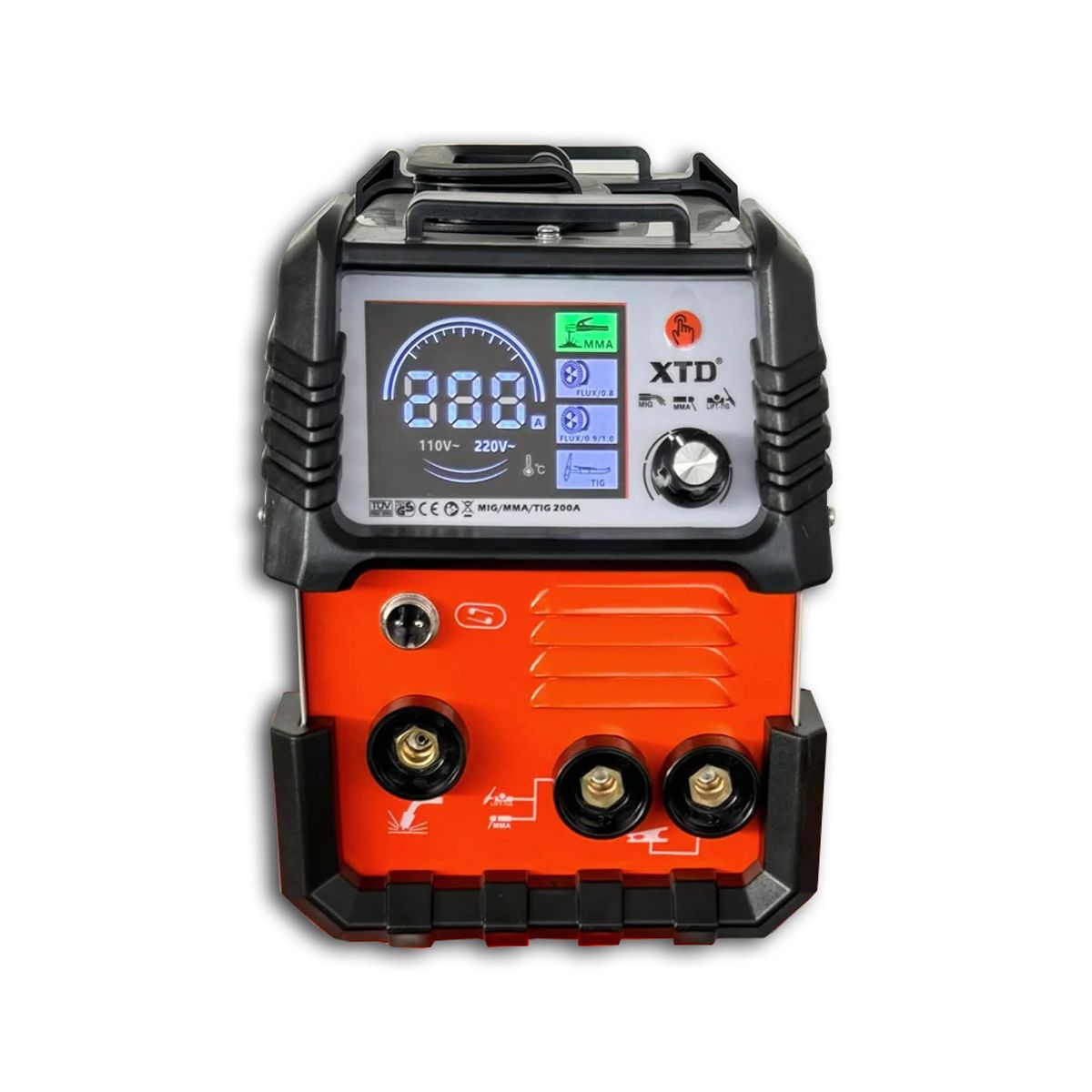 XTD - Soldadora Inversora Mig 200A XTD Suelda Sin GAS + Amoladora 800w