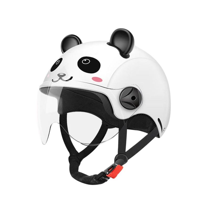 GENERICO - Casco Proteccion Bicicleta Panda Blanco