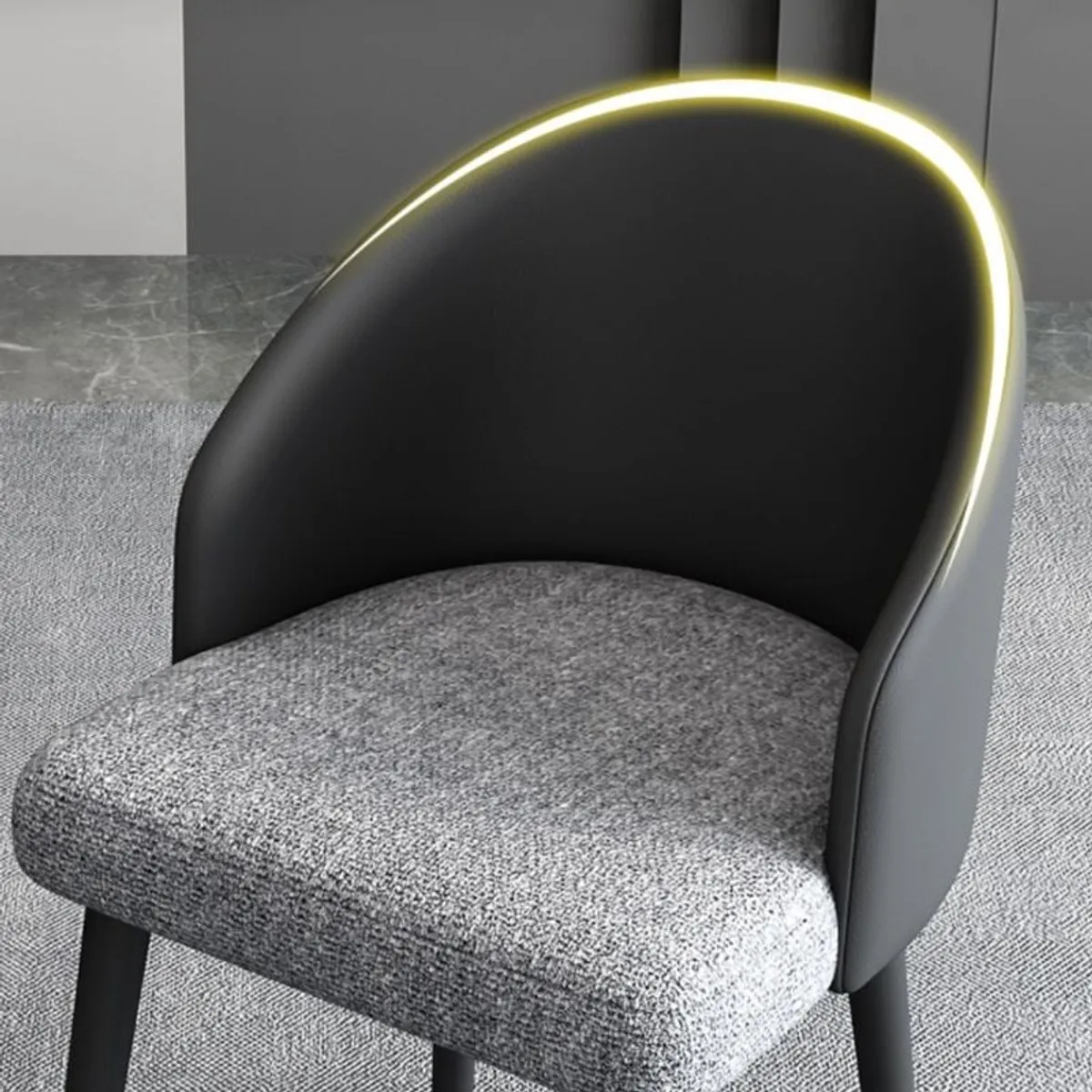 GENERICO - Silla de Comedor Carmín - Negro y Gris