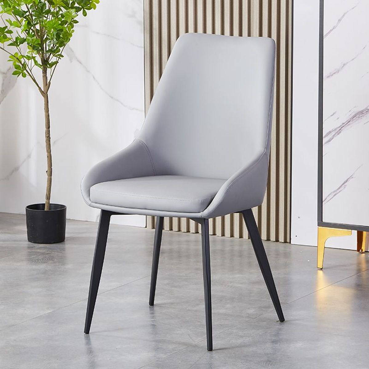 GENERICO - Silla de Comedor Peralta - Negro y Gris