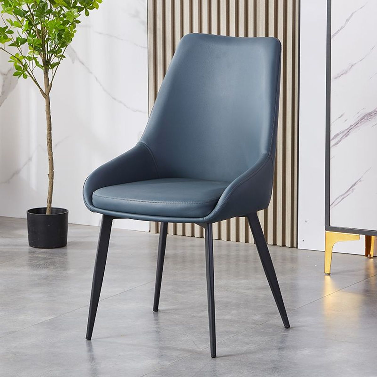 GENERICO - Silla de Comedor Peralta - Negro y Azul