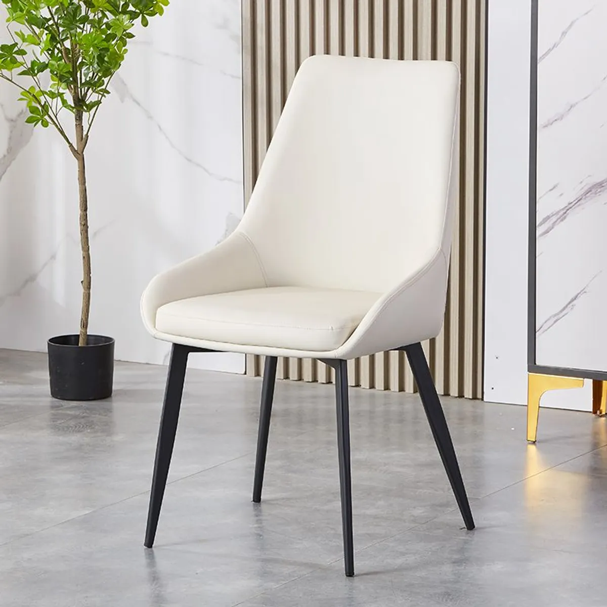 GENERICO - Silla de Comedor Peralta - Negro y Beige